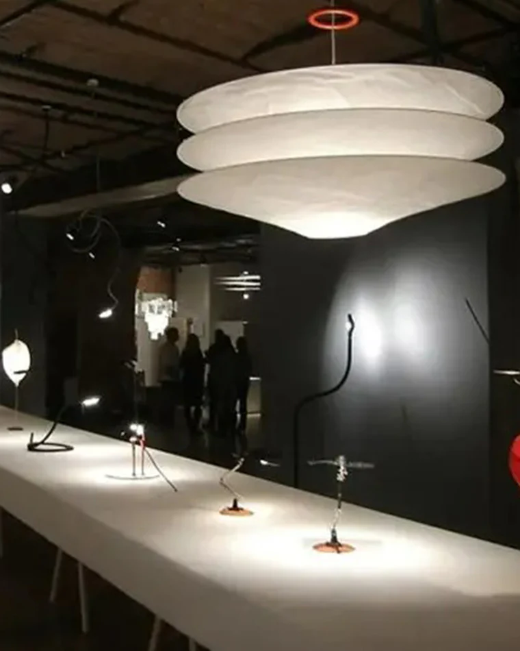 WOMO Tiered Cone Rice Paper Pendant Light-WM2775 - Image 2