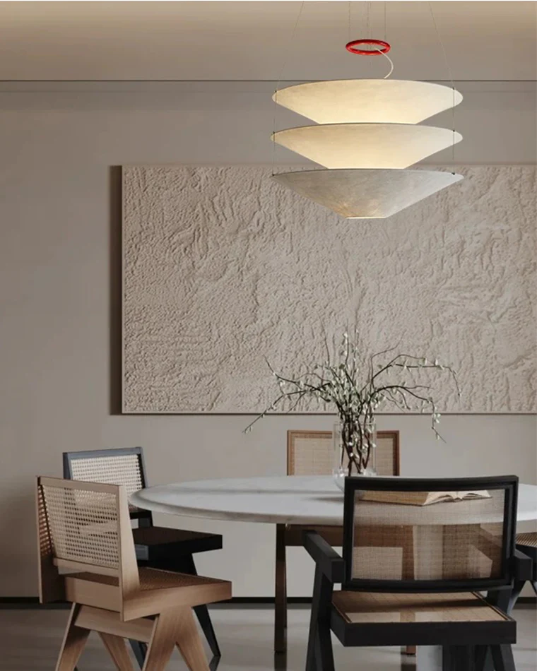 WOMO Tiered Cone Rice Paper Pendant Light-WM2775 - Image 7