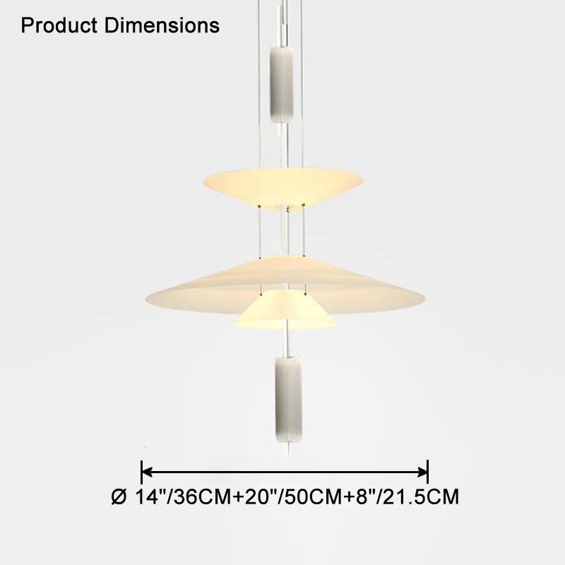 WOMO Tiered Cone Pendant Light-WM2513 - Image 42