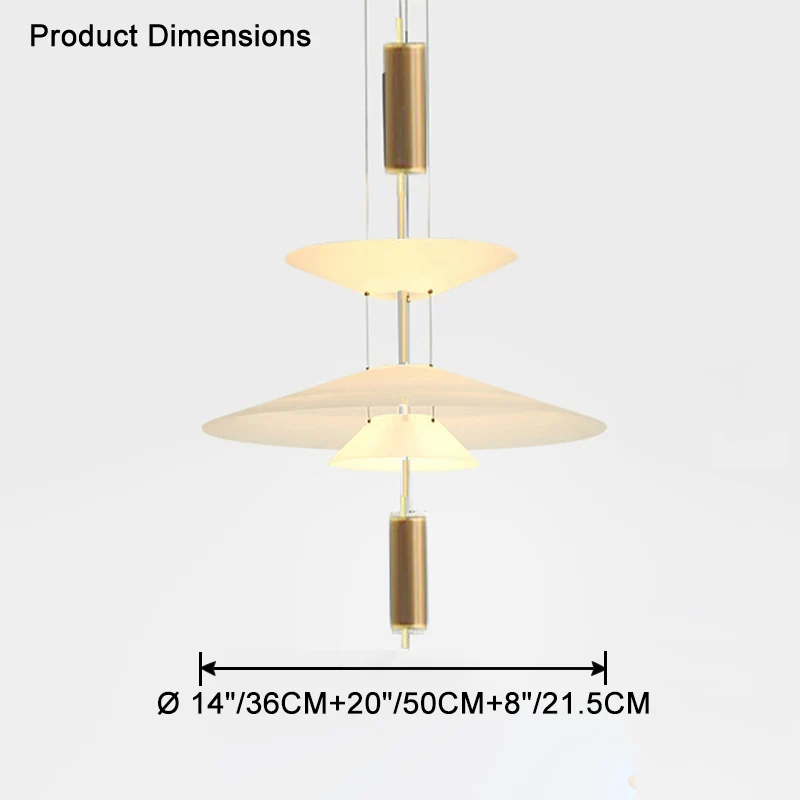 WOMO Tiered Cone Pendant Light-WM2513 - Image 44