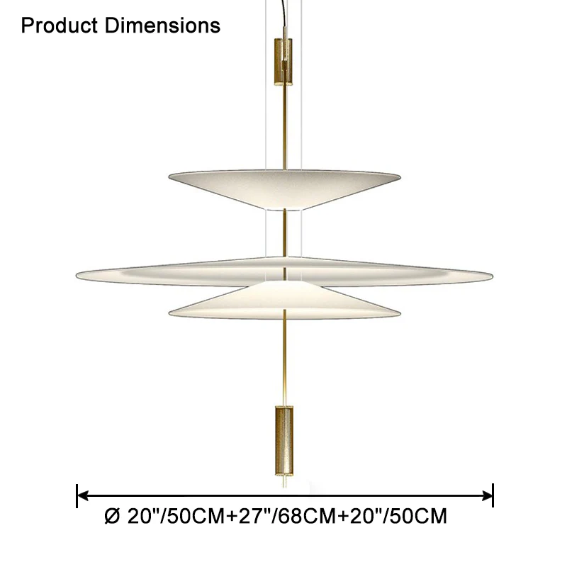 WOMO Tiered Cone Pendant Light-WM2513 - Image 56