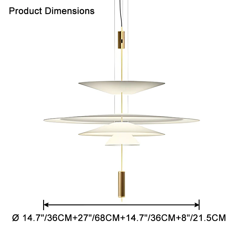 WOMO Tiered Cone Pendant Light-WM2513 - Image 58