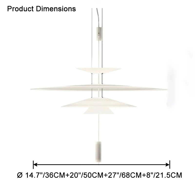 WOMO Tiered Cone Pendant Light-WM2513 - Image 62