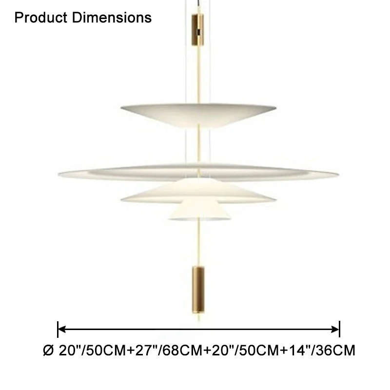 WOMO Tiered Cone Pendant Light-WM2513 - Image 64