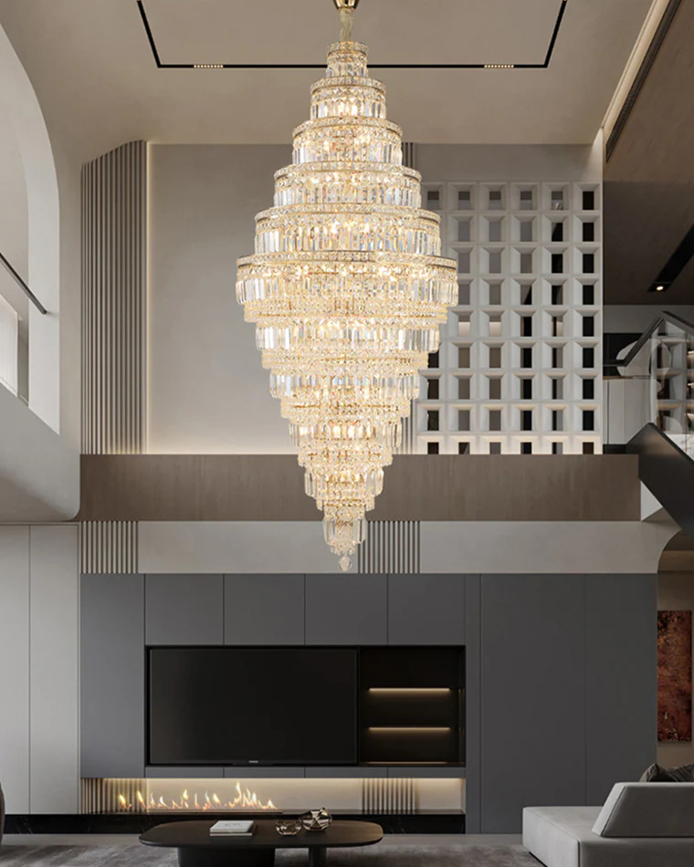 WOMO Large Tiered Crystal Chandelier-WM2389 - Image 12