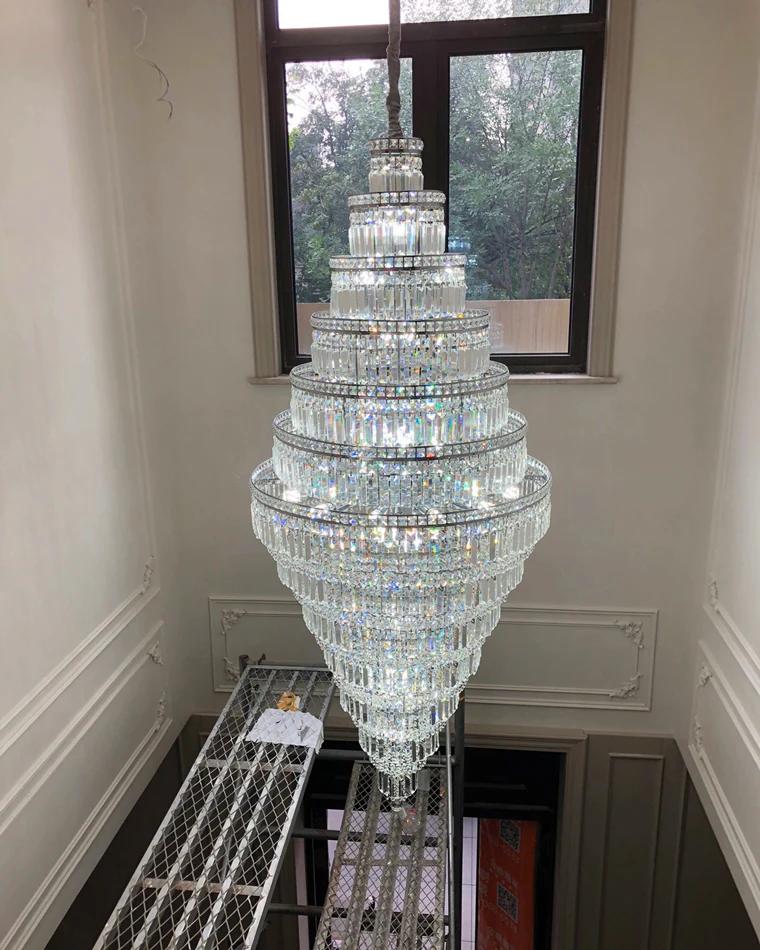 WOMO Large Tiered Crystal Chandelier-WM2389 - Image 17