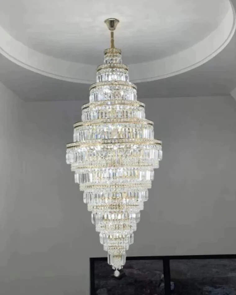 WOMO Large Tiered Crystal Chandelier-WM2389 - Image 18