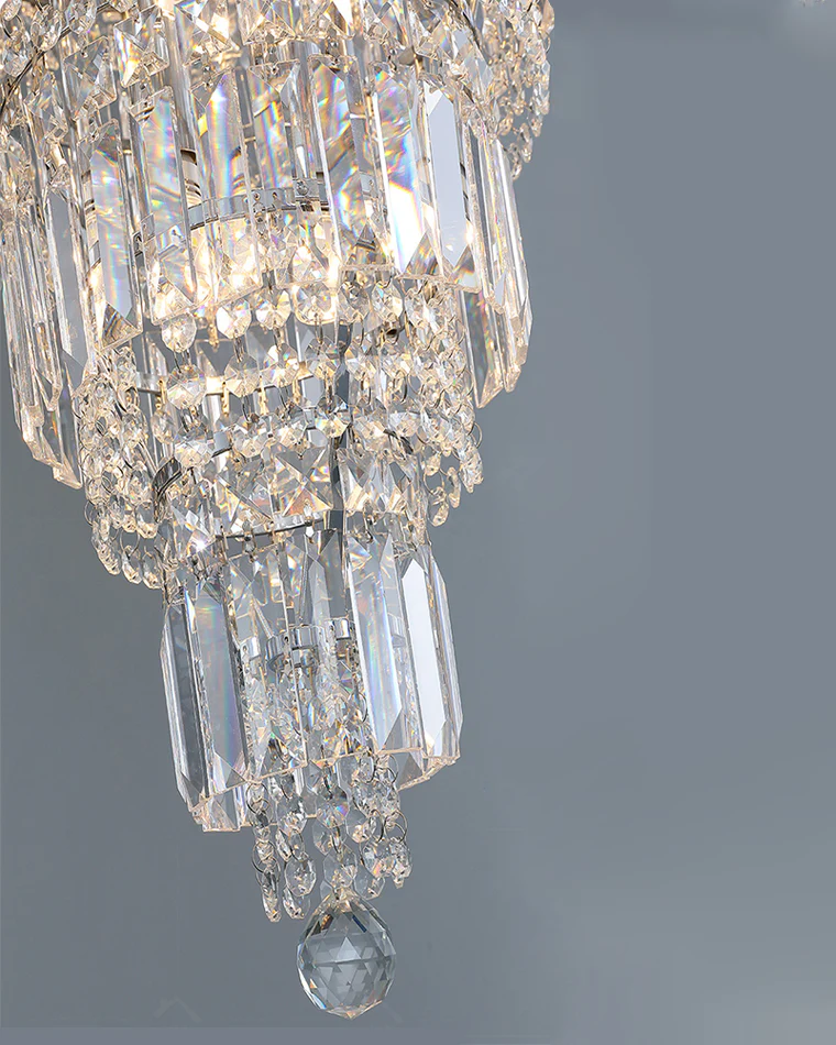 WOMO Large Tiered Crystal Chandelier-WM2389 - Image 22