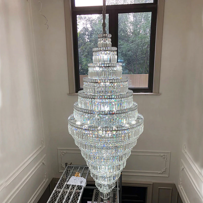 WOMO Large Tiered Crystal Chandelier-WM2389 - Image 28