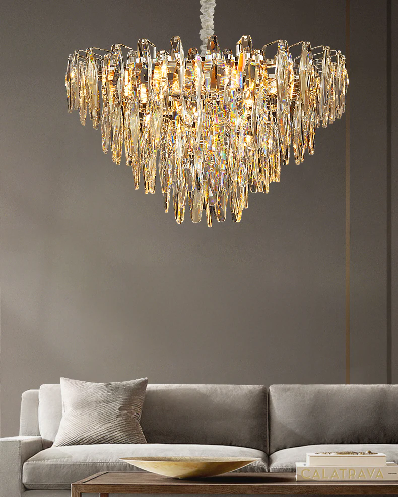 WOMO Tiered Crystal Chandelier-WM3035 - Image 5