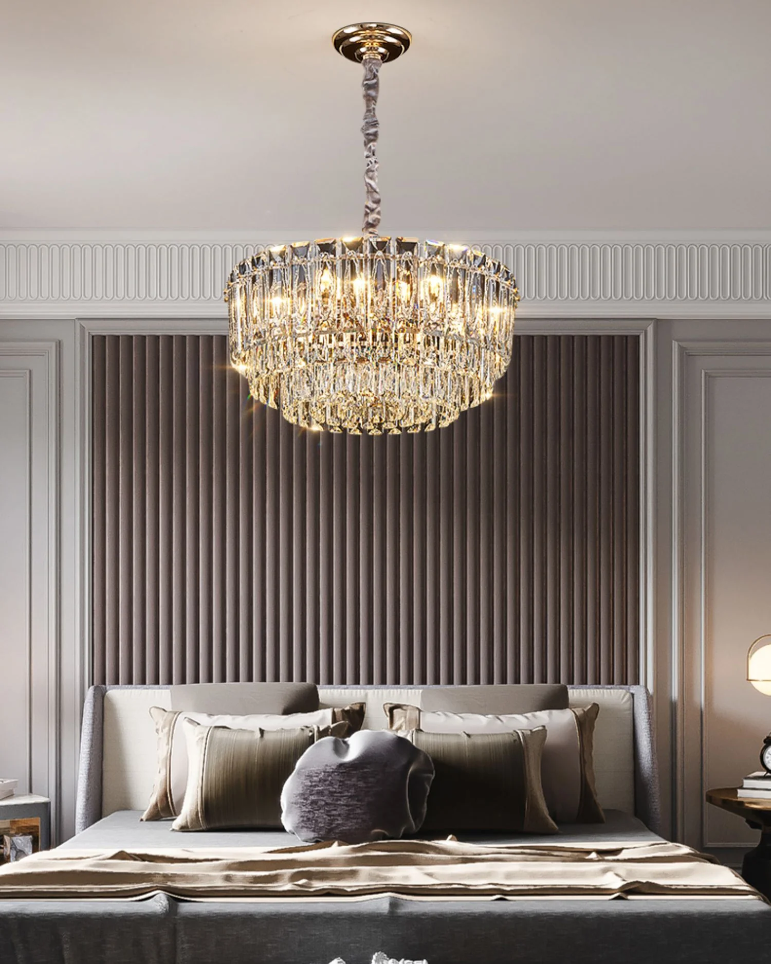 WOMO Tiered Crystal Chandelier-WM3038 - Image 4