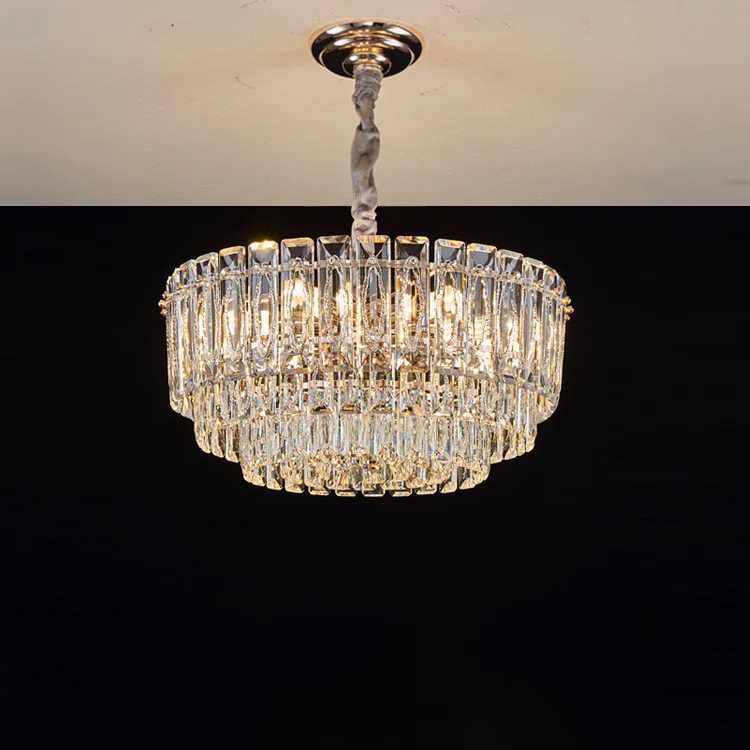 WOMO Tiered Crystal Chandelier-WM3038 - Image 9