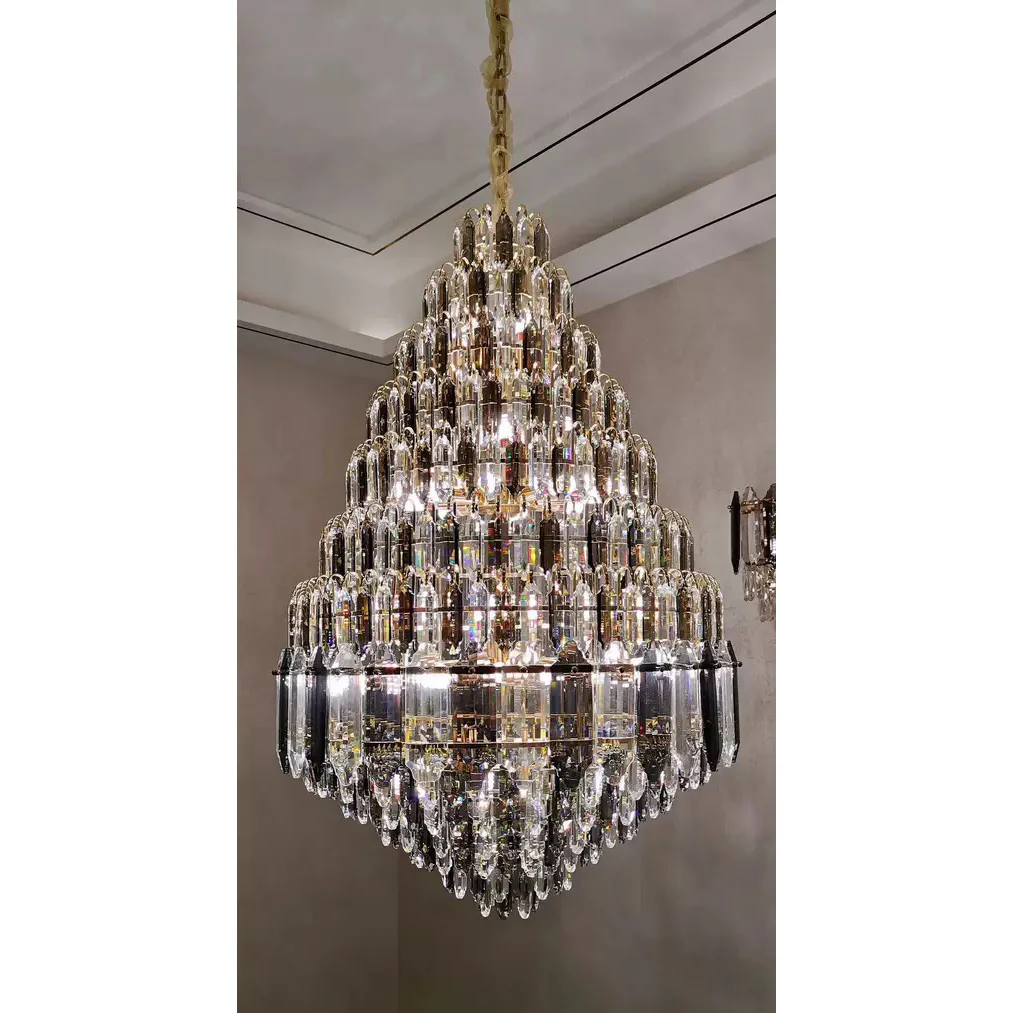 WOMO Tiered taper Crystal Foyer Chandelier-WM2384 - Image 20