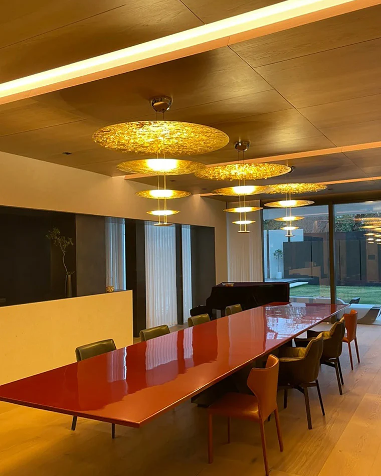 WOMO Gold Tiered Discs Chandelier-WM2475 - Image 10