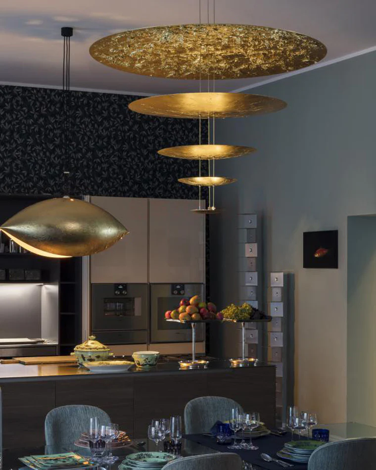 WOMO Gold Tiered Discs Chandelier-WM2475 - Image 11