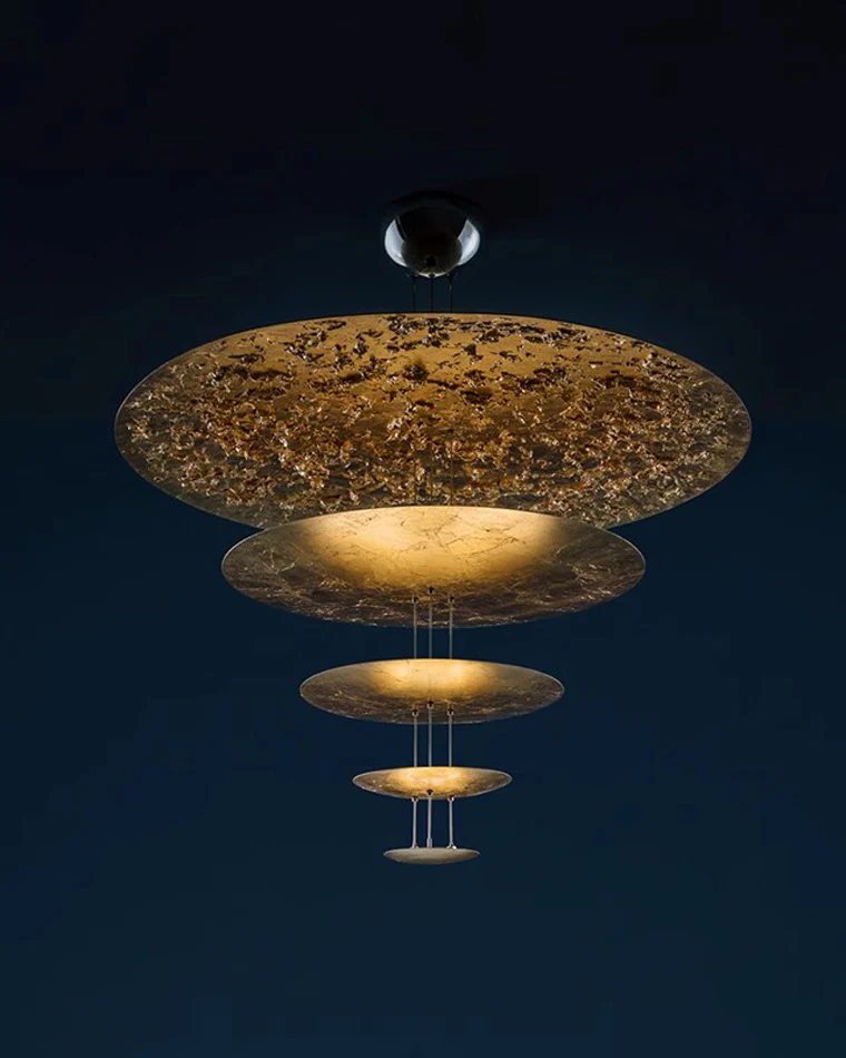 WOMO Gold Tiered Discs Chandelier-WM2475 - Image 3