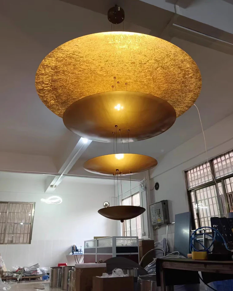 WOMO Gold Tiered Discs Chandelier-WM2475 - Image 6