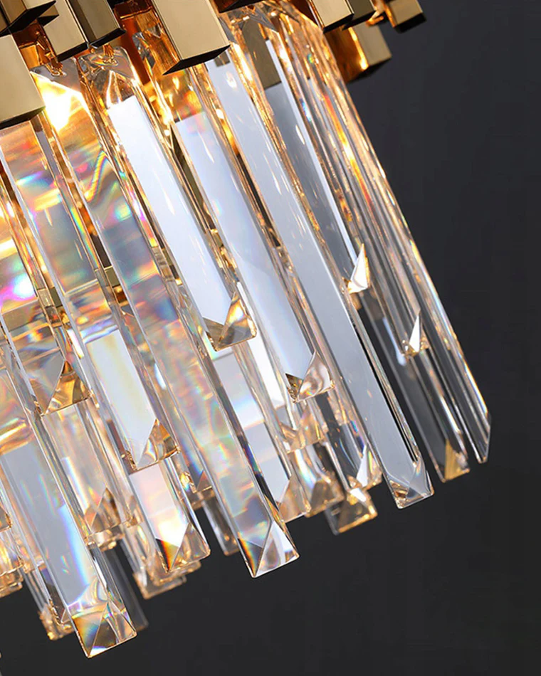 WOMO Gold Cascading Crystal Chandelier-WM2185d - Image 15
