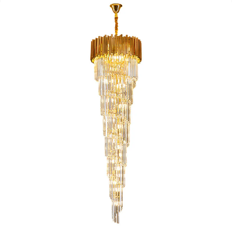 WOMO Gold Cascading Crystal Chandelier-WM2185d - Image 21
