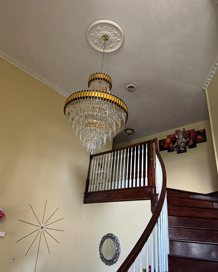 WOMO Tiered Gold Crystal Chandelier-WM2745 - Image 16