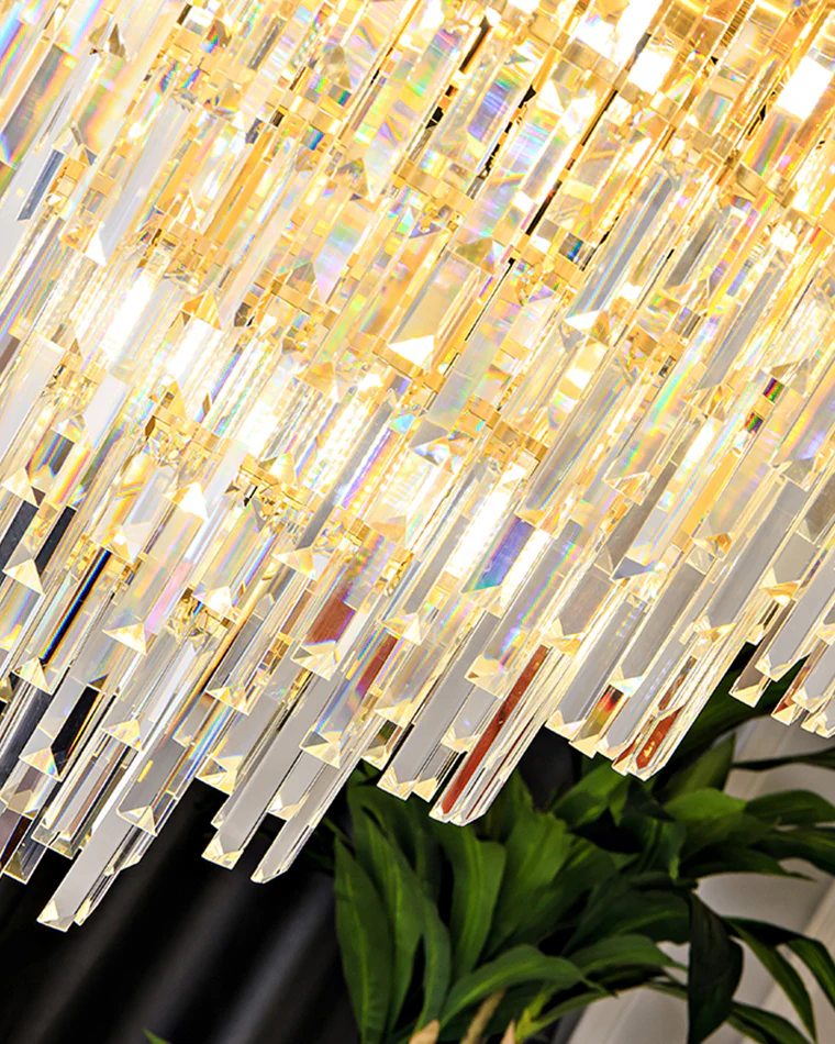 WOMO Tiered Gold Crystal Chandelier-WM2745 - Image 22