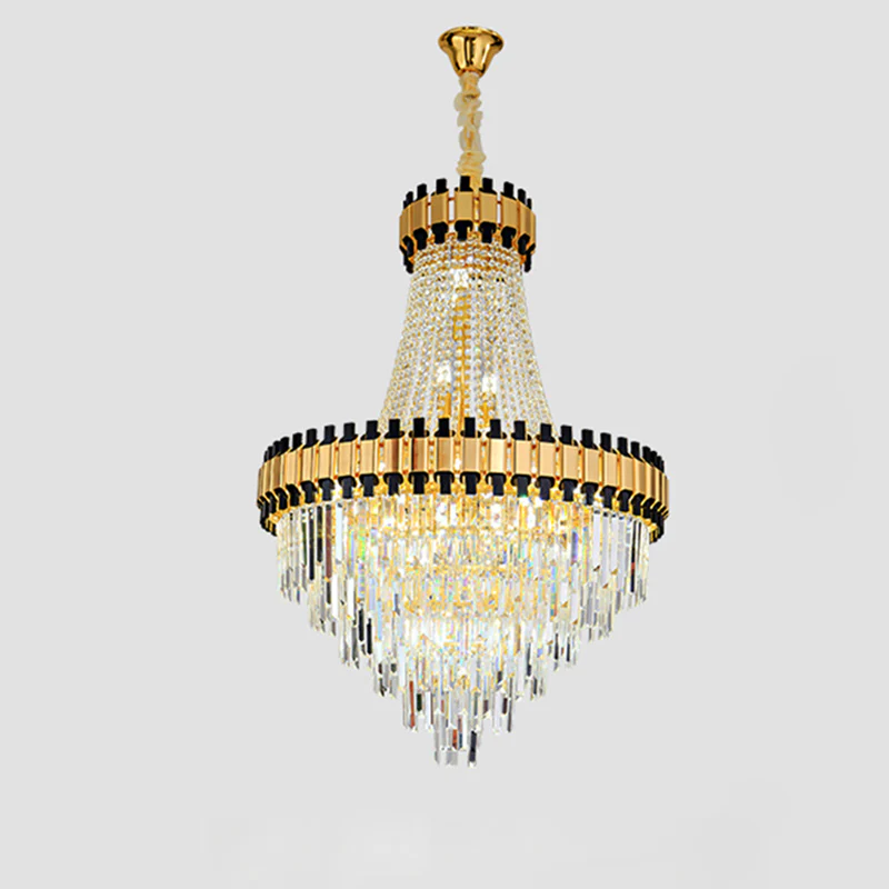 WOMO Tiered Gold Crystal Chandelier-WM2745 - Image 25
