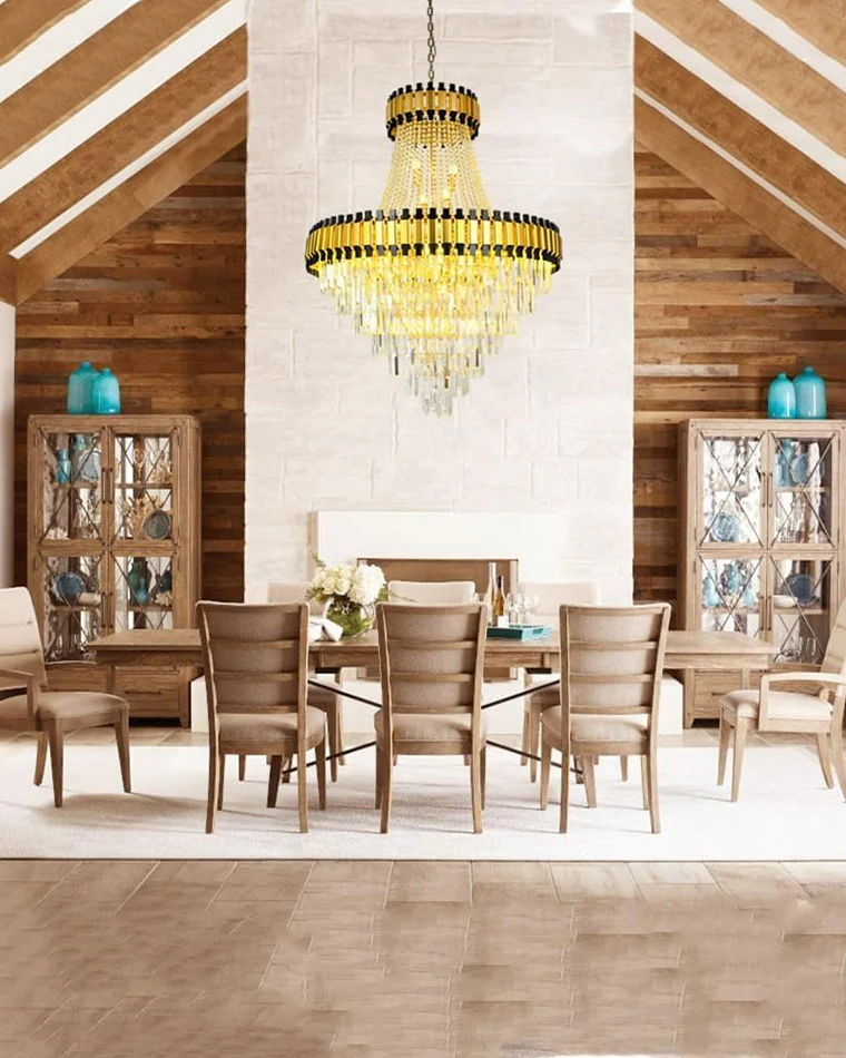 WOMO Tiered Gold Crystal Chandelier-WM2745 - Image 8