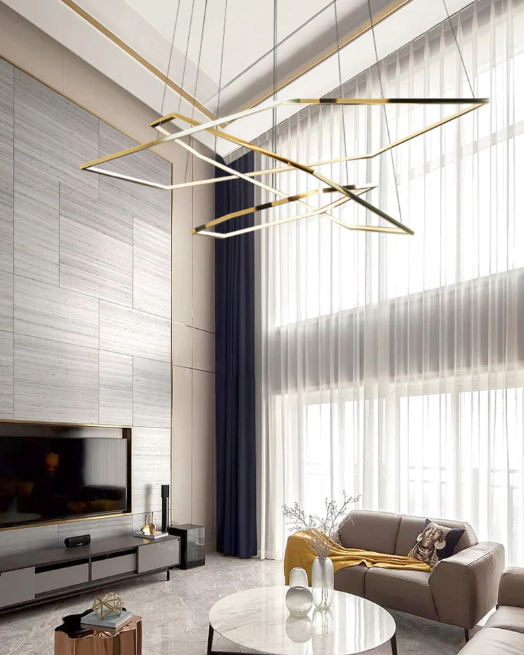 WOMO Tiered Hexagon Led Chandelier-WM2463 - Image 11