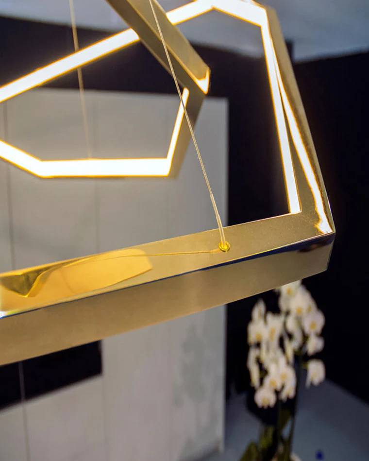 WOMO Tiered Hexagon Led Chandelier-WM2463 - Image 19