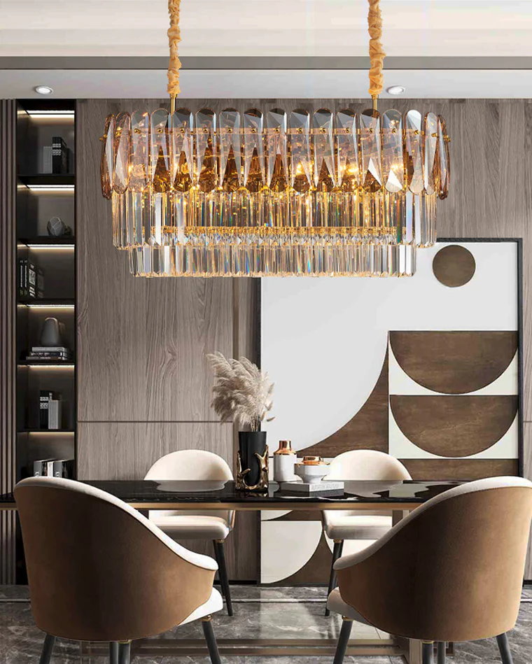 WOMO Tiered Linear Crystal Chandelier-WM2543 - Image 4