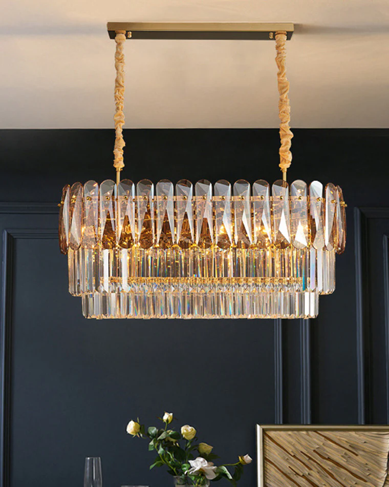 WOMO Tiered Linear Crystal Chandelier-WM2543 - Image 7