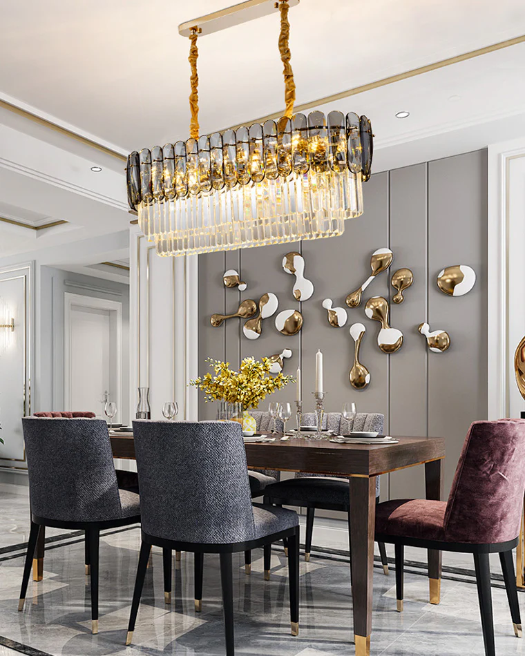 WOMO Tiered Linear Crystal Chandelier-WM2543 - Image 9