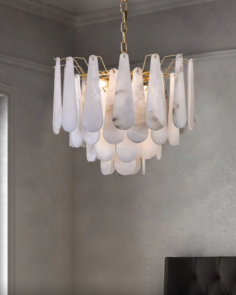 WOMO Tiered Raindrop Alabaster Chandelier-WM2395 - Image 17