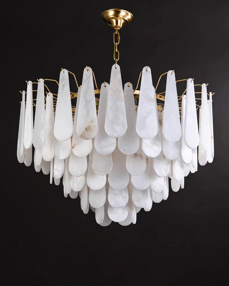 WOMO Tiered Raindrop Alabaster Chandelier-WM2395 - Image 21