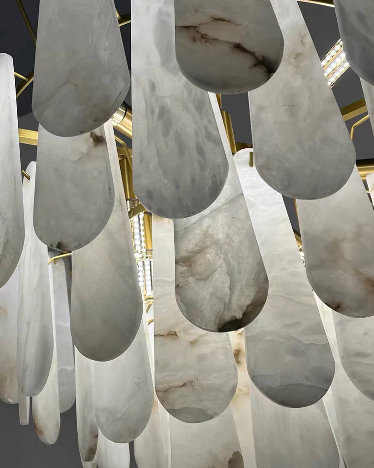 WOMO Tiered Raindrop Alabaster Chandelier-WM2395 - Image 23