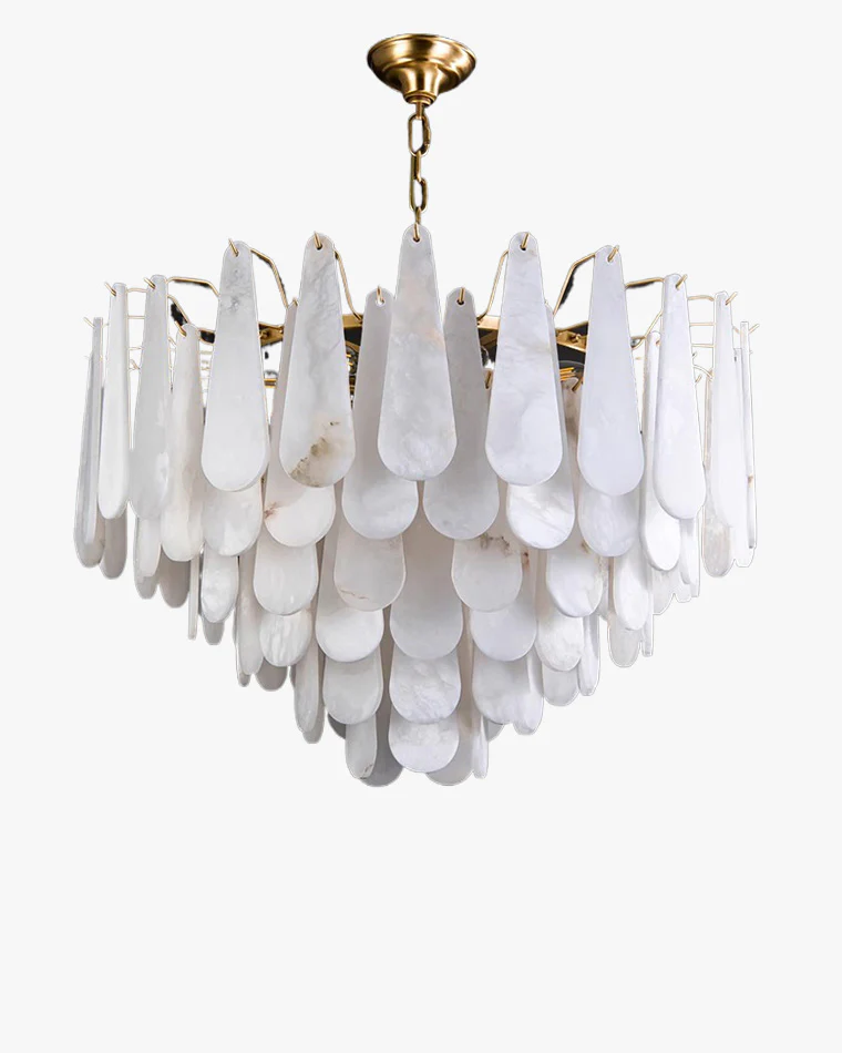 WOMO Tiered Raindrop Alabaster Chandelier-WM2395 - Image 24