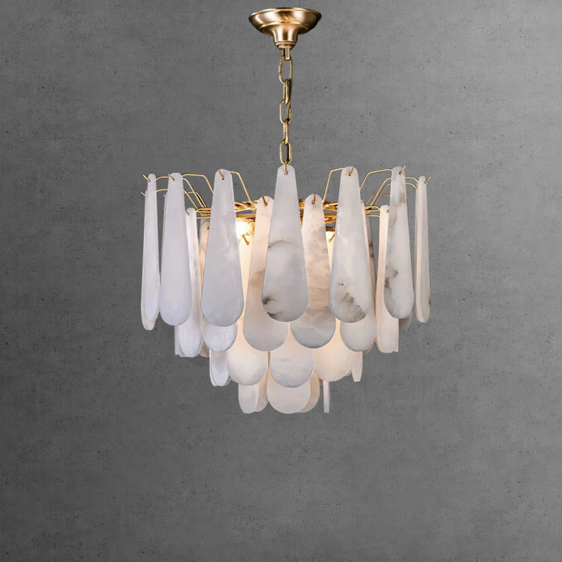 WOMO Tiered Raindrop Alabaster Chandelier-WM2395 - Image 25