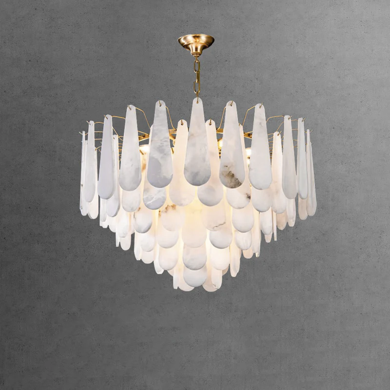 WOMO Tiered Raindrop Alabaster Chandelier-WM2395 - Image 27