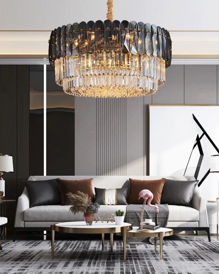 WOMO Tiered Round Crystal Chandelier-WM2542 - Image 5