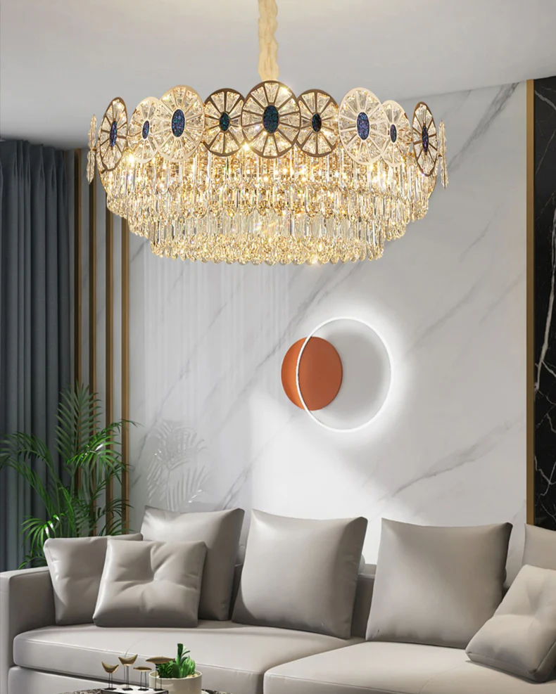 WOMO Tiered Shell Crystal Chandelier-WM3034 - Image 3