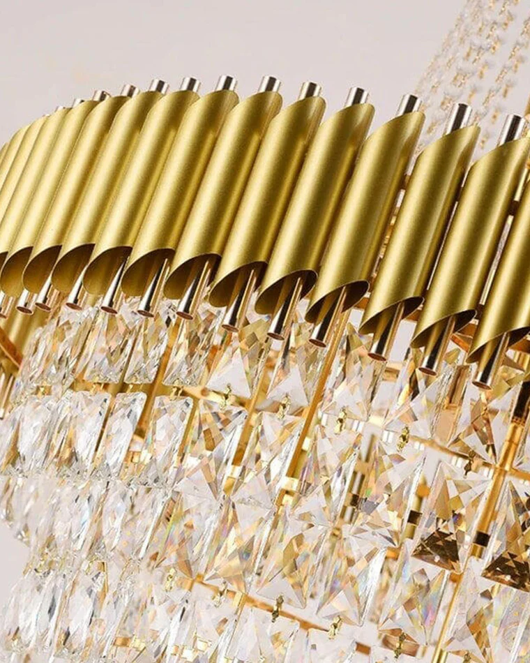 WOMO Tiered Tapered Crystal Chandelier-WM2699 - Image 11