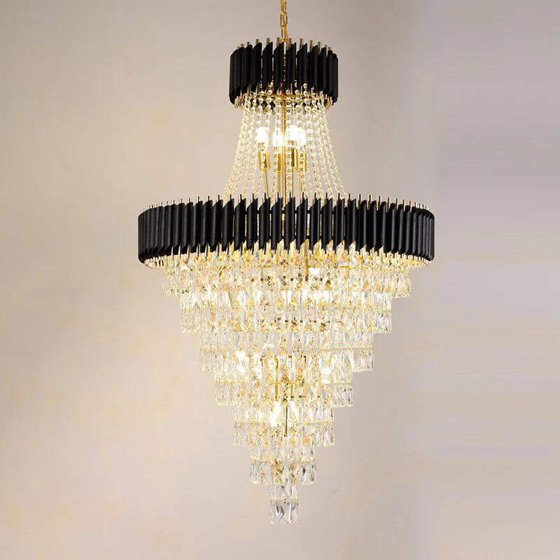 WOMO Tiered Tapered Crystal Chandelier-WM2699 - Image 12