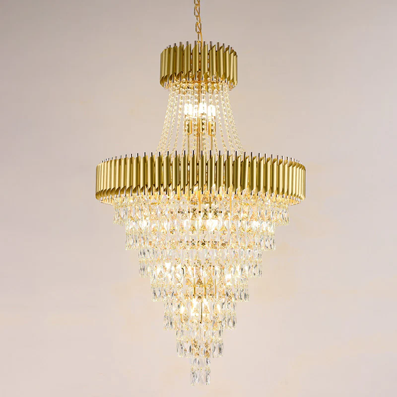 WOMO Tiered Tapered Crystal Chandelier-WM2699 - Image 14