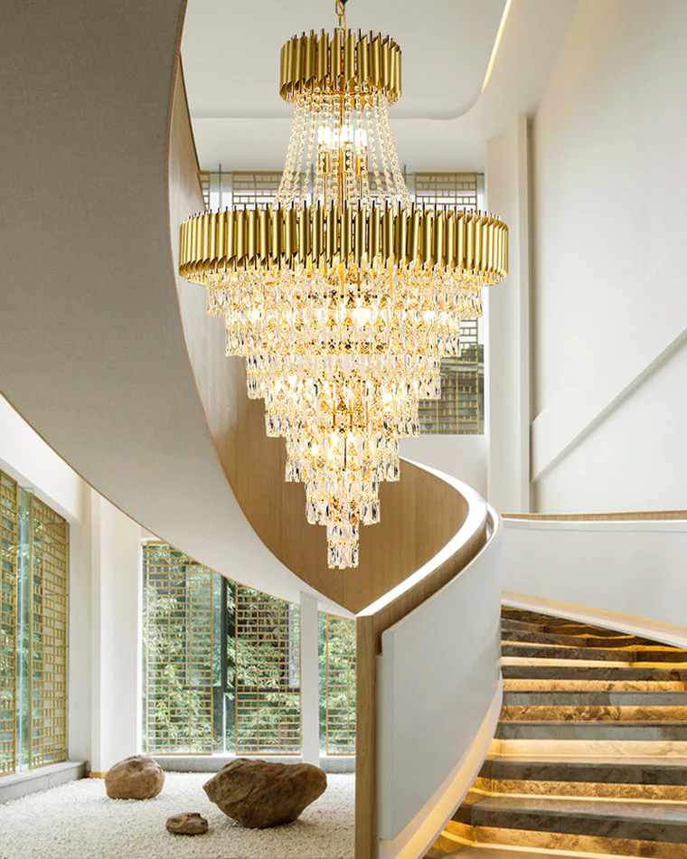 WOMO Tiered Tapered Crystal Chandelier-WM2699 - Image 2