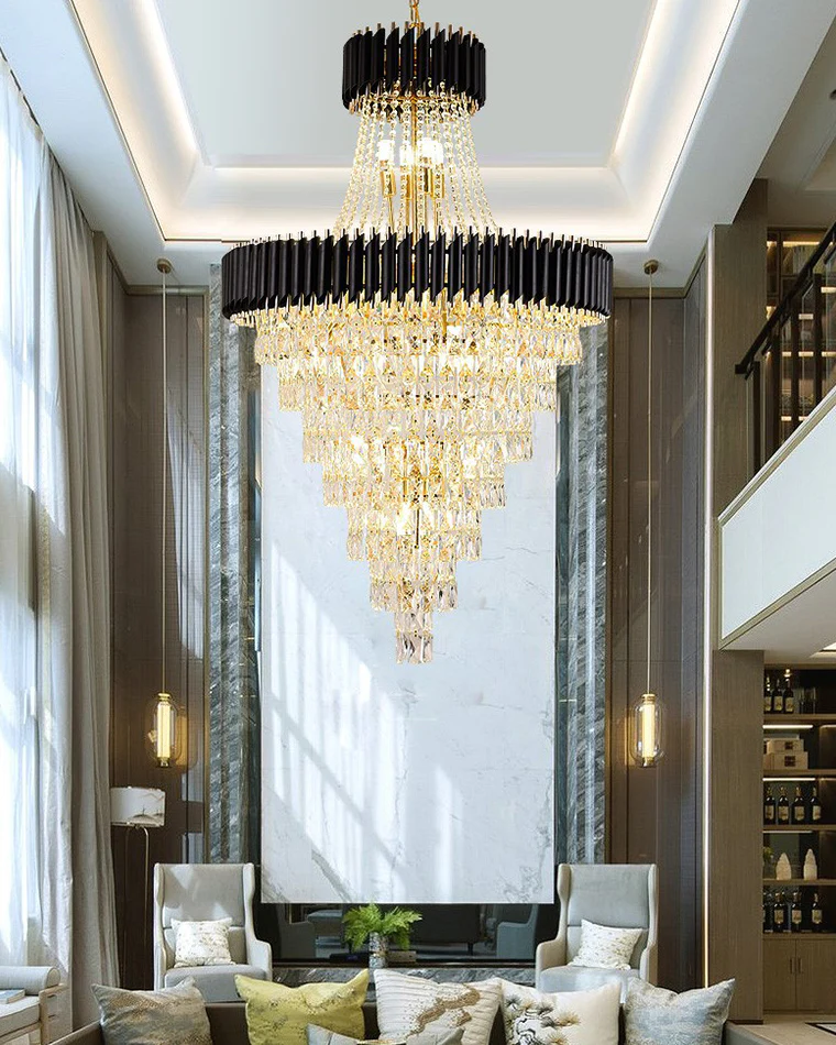 WOMO Tiered Tapered Crystal Chandelier-WM2699 - Image 3