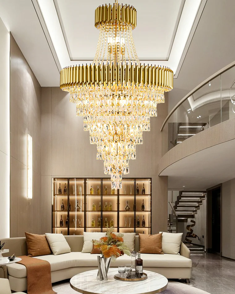 WOMO Tiered Tapered Crystal Chandelier-WM2699 - Image 4