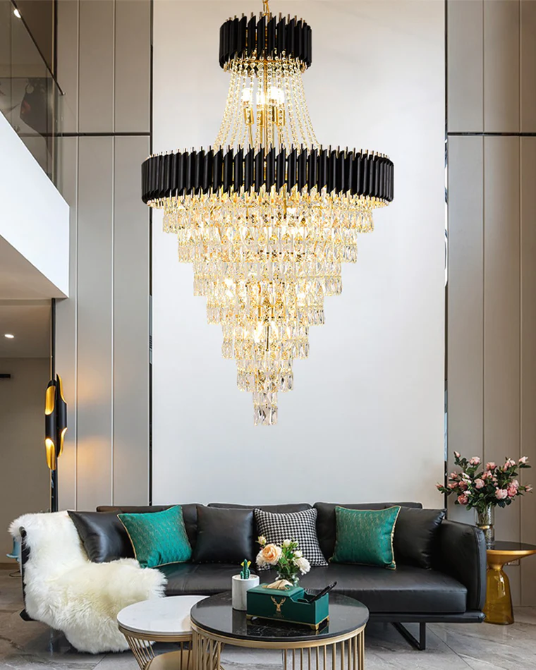 WOMO Tiered Tapered Crystal Chandelier-WM2699 - Image 5