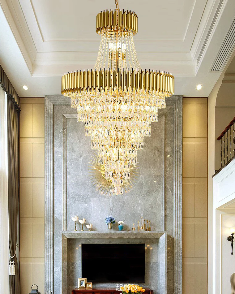 WOMO Tiered Tapered Crystal Chandelier-WM2699 - Image 6
