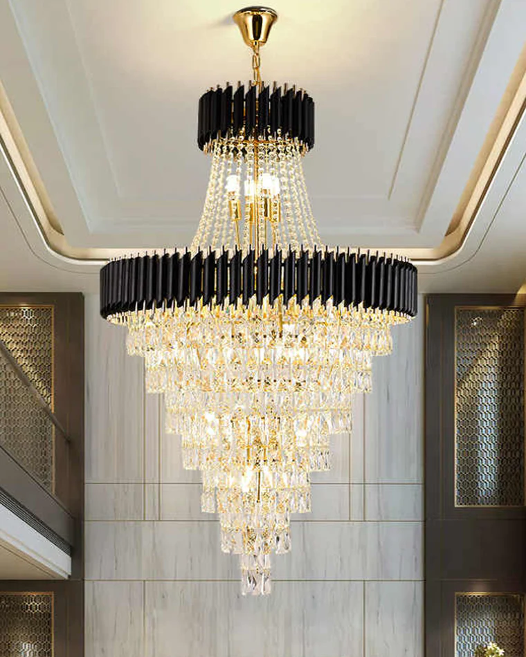 WOMO Tiered Tapered Crystal Chandelier-WM2699 - Image 7