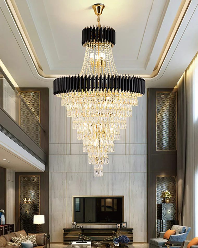 WOMO Tiered Tapered Crystal Chandelier-WM2699 - Image 8